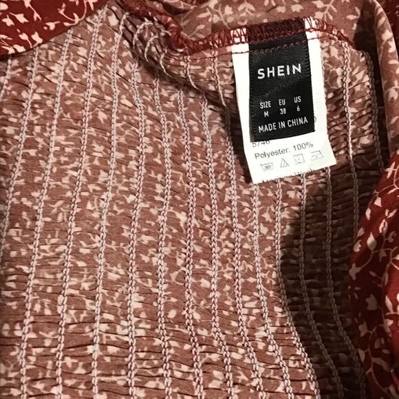 SHEIN Ditsy Crop Top M - Picture 5 of 6